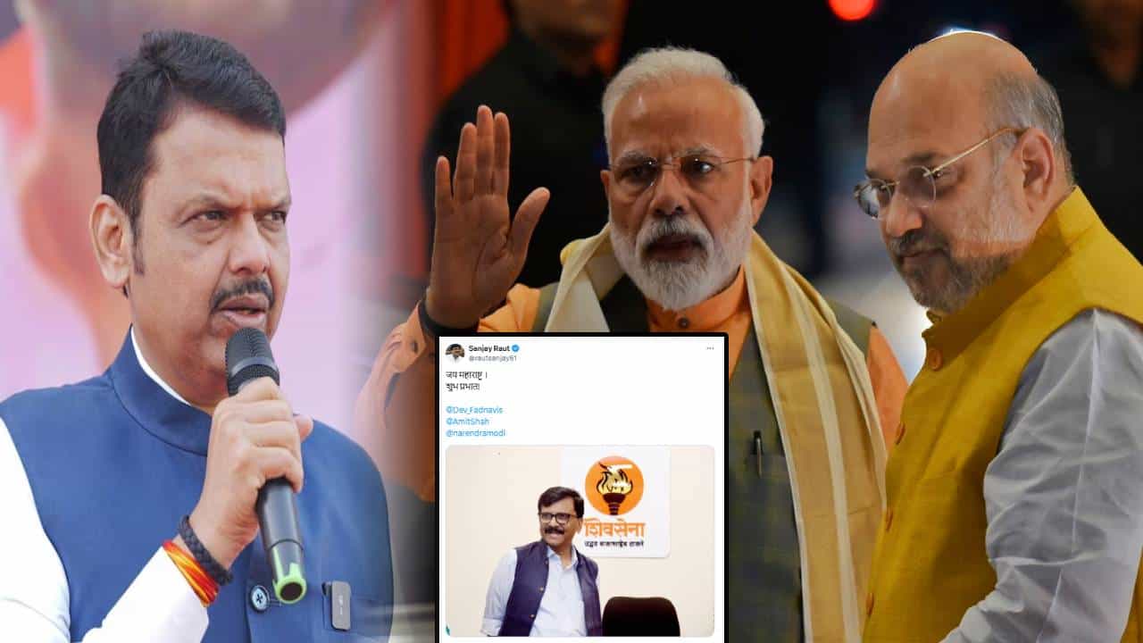 Sanjay Raut : ... म्हणून 'ते' ट्वीट फडणवीसांसह मोदी अन् शहांना टॅग केलं; म्हणाले टायगर अभी जगह जगह पे...