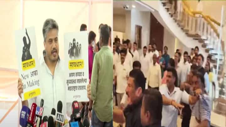 Rohit Pawar : आव्हाडांच्या मुलीला पडळकरांच्या कार्यकर्त्यांकडून गलिच्छ शिव्या अन्.. रोहित पवारांचा खळबजनक दावा Rohit Pawar : आव्हाडांच्या मुलीला पडळकरांच्या कार्यकर्त्यांकडून गलिच्छ शिव्या अन्.. रोहित पवारांचा खळबजनक दावा