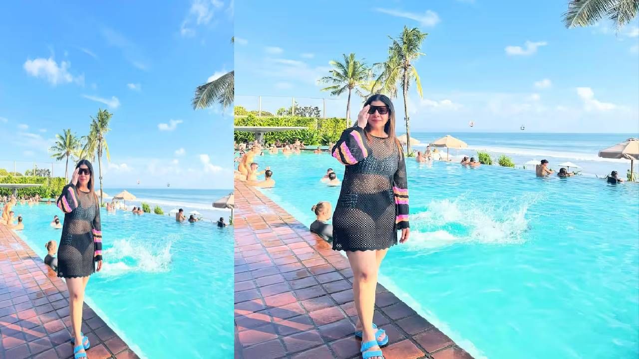 संभावना सेठने तिचे बोल्ड आणि लक्षवेधी फोटो तिच्या इंस्टाग्रामवर शेअर केले आहेत. यामध्ये ती निळ्या आणि काळ्या रंगाच्या प्रिंटेड बिकिनीमध्ये दिसतेय. 