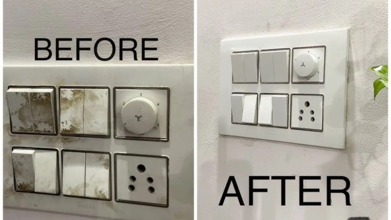 जर तुमच्या घरी व्हिनेगर असेल तर तुम्ही ते मळकट स्विचबोर्ड साफ करण्यासाठी वापरू शकता. यासाठी, एका कापडावर व्हिनेगर घ्या आणि ते स्विचबोर्डवर हळूवारपणे लावा. 5 ते 7 मिनिटे हलक्या हाताने घासून घ्या. थोडा वेळ घासल्यानंतर, स्विचबोर्ड स्वच्छ करा. तुम्हाला त्याचा परिणाम लगेच दिसेल.