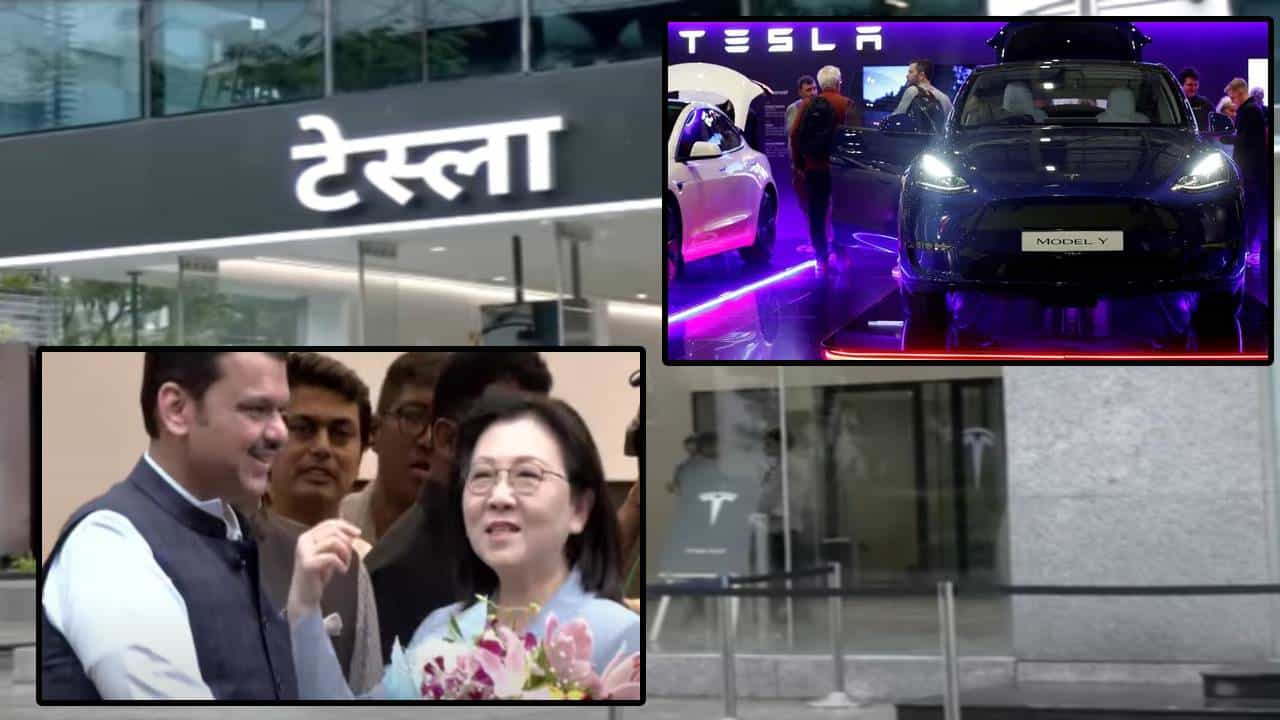 Tesla in Mumbai : टेस्लाची भारतात दमदार एन्ट्री, मुंबईतील पहिल्या शोरूमची पाटी मराठीत, पाहताच तुम्ही म्हणाल...