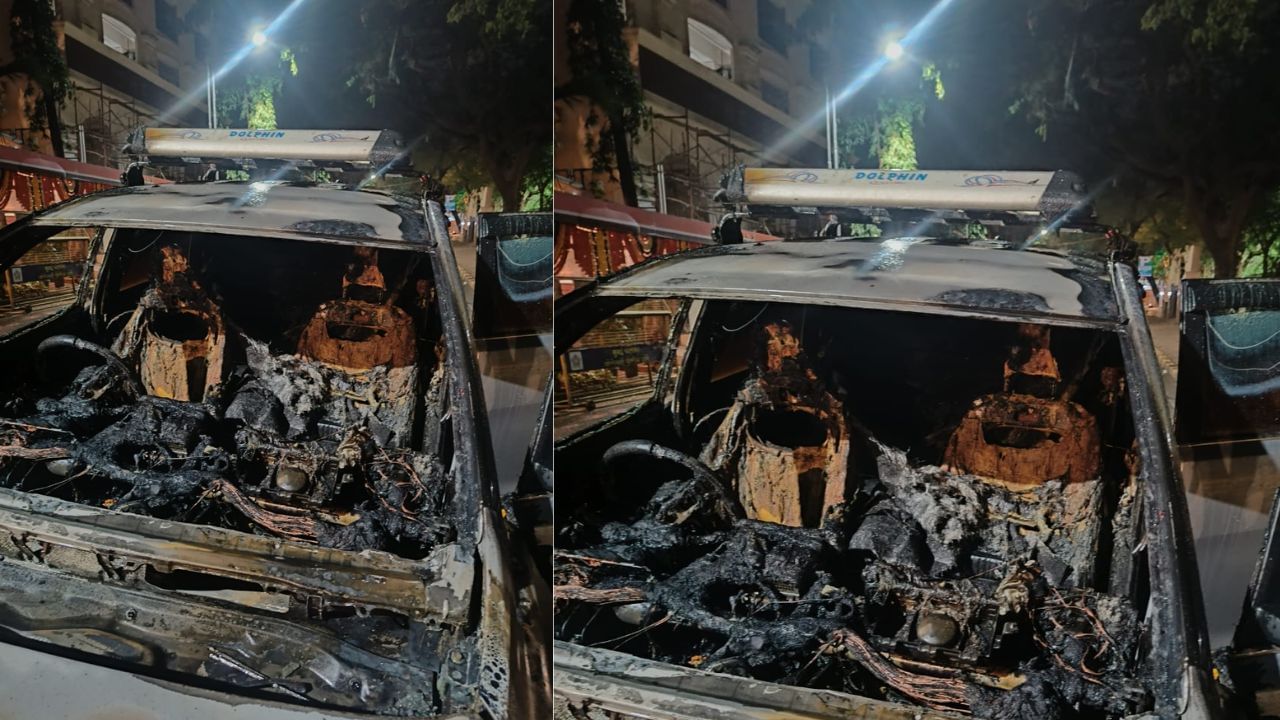 समोर आलेल्या माहितीनुसार ही कार आगीच्या घटनेनंतर  कुर्ला येथे कंपनीच्या गॅरेजला नेण्यात आली आहे.    