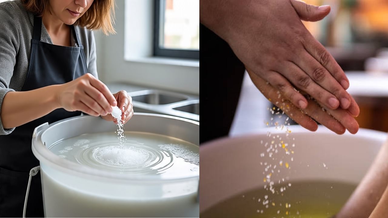 मिठाचे 3 चमत्कारिक उपाय तुमचे भाग्य बदलू शकतात, बादलीभर पाण्यात चिमूटभर मीठ मिसळा अन्... फरक नक्की दिसेल मिठाचे 3 चमत्कारिक उपाय तुमचे भाग्य बदलू शकतात, बादलीभर पाण्यात चिमूटभर मीठ मिसळा अन्... फरक नक्की दिसेल