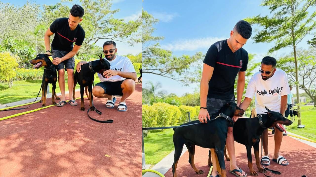 अर्जुन आणि सानियाच्या साखरपुड्याबद्दल बातम्या वेगाने सोशल मीडियावर पसरल्या आहेत. पण दोन्ही कुटुंबांनी कोणतीही प्रतिक्रिया दिली नाही. त्यामुळे अधिकृत अशी माहिती नाही. पण सोशल मीडियावर अचानक वादळ उठल्याने यात काही तथ्य असण्यास वाव आहे. (फोटो- Arjun Tendulkar Instagram)