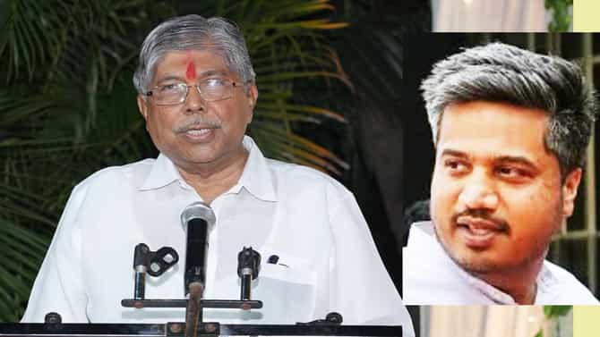 Chandrakant Patil : तुमच्यासारखा सोन्याचा चमचा घेऊन जन्माला आलो नाही... चंद्रकांतदादांनी रोहित पवारांना तिथेच सुनावलं