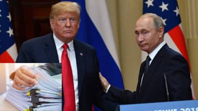 डोनाल्ड ट्रम्प- पुतिन यांच्या भेटीतील गुप्त कागदपत्रे लीक, सुरक्षेत मोठी चूक, ट्रम्प यांच्याकडून रशियाच्या राष्ट्राध्यक्षांना हे गिफ्ट 