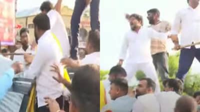 मोठी बातमी! बीडमध्ये चप्पलफेक, लक्ष्मण हाके आणि विजयसिंह पंडित यांच्या कार्यकर्त्यांमध्ये तुफान राडा