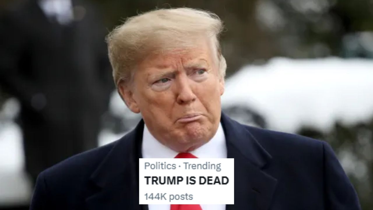 Trump is Dead... ट्रम्प वारले... हे सोशल मीडियावर का होतंय प्रचंड ट्रेंड? Trump is Dead... ट्रम्प वारले... हे सोशल मीडियावर का होतंय प्रचंड ट्रेंड?