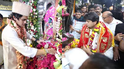 उज्जैनमधील बाबा महाकाल यांच्या शाही मिरवणुकीत केंद्रीय मंत्री ज्योतिरादित्य सिंधिया व त्यांचे पुत्र महाआर्यमन सिंधिया यांचा सहभाग