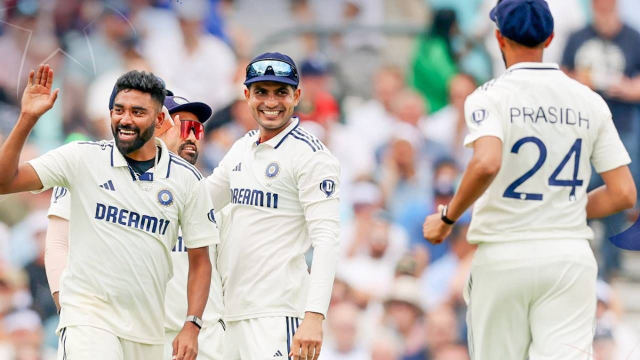 ओव्हल कसोटी सामन्यातील पहिल्या डावात इंग्लंडचा संघ 247 धावांवर सर्वबाद झाले. पहिल्या डावात इंग्लंडकडे 23 धावांची आघाडी आहे. त्यामुळे दुसऱ्याच दिवशी अशी स्थिती असल्याने सामन्याचा निकाल लागणार हे स्पष्ट झालं आहे. (Photo- BCCI Twitter)