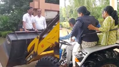 वकील जेसीबीने तर न्यायाधीश ट्रॅक्टरवरुन पोहोचले न्यायालयात, नांदेडमधील Video व्हायरल