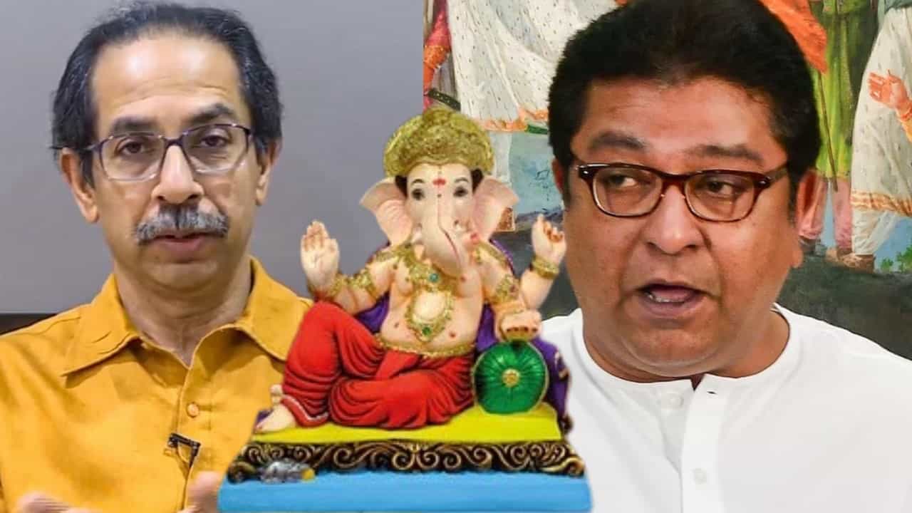 उद्धव ठाकरे सहकुटुंब राज यांच्या निवासस्थानी गणपती दर्शनासाठी दाखल