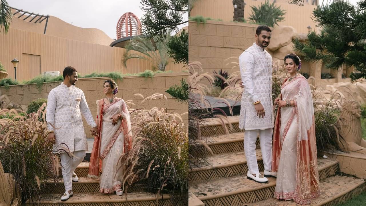 अखेर प्राजक्ताने त्यावरून पडदा उचलला आहे. शंबुराजसोबतच्या साखरपुड्याचे खास क्षण तिने सोशल मीडियावर पोस्ट केले आहेत. अत्यंत थाटामाटात हा साखरपुडा पार पडला आहे. यावेळी दोघांनी पांढऱ्या आणि लाल रंगसंगतीचे कपडे परिधान केले होते. 
