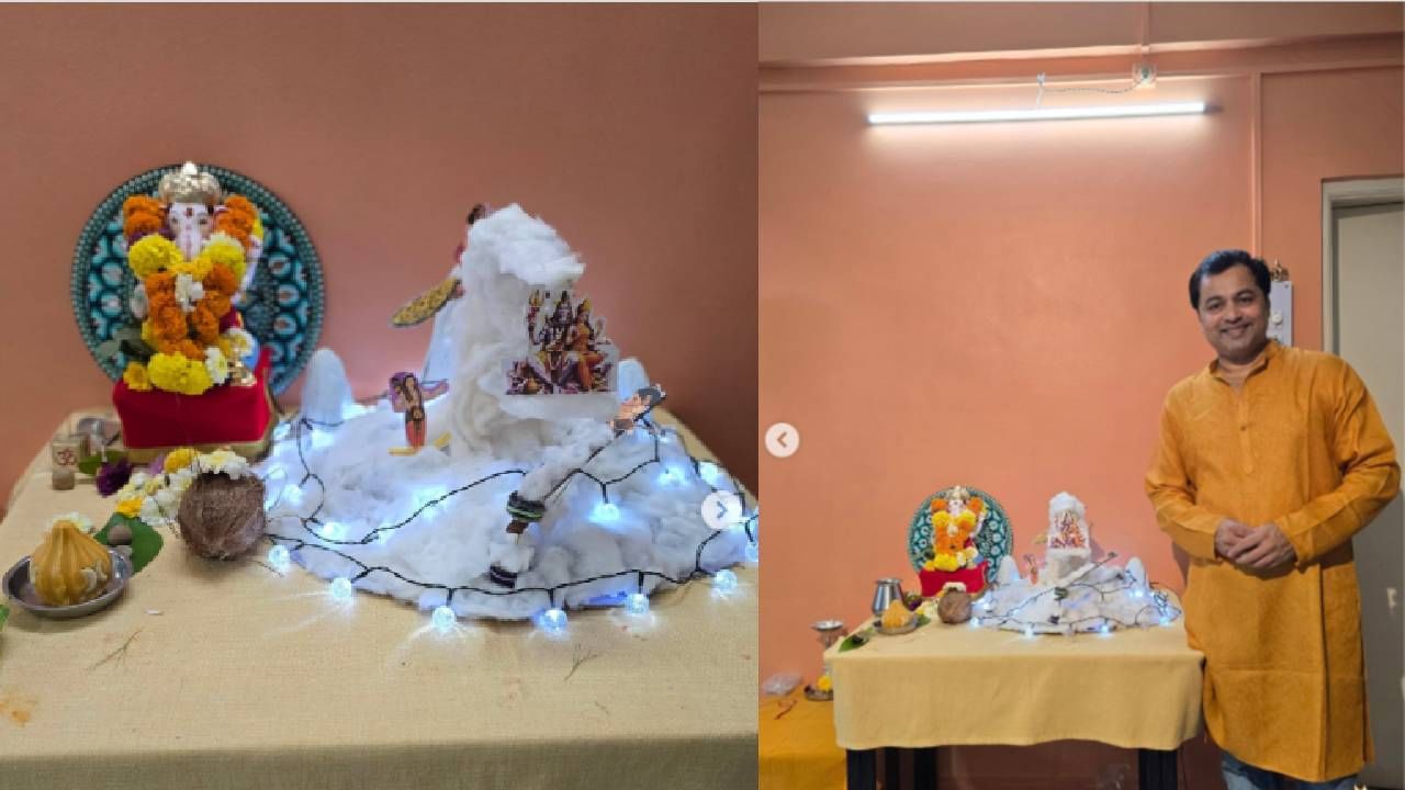 अभिनेता सुबोध भावेच्या मुलाने गणपती बाप्पासाठी खास डेकोरेशन केले आहे.