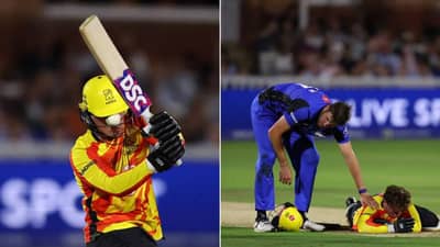 धक्कादायक..! चेंडू वेगाने हेल्मेटवर आदळला आणि खेळाडू मैदानातच कोसळला, पुढे झालं असं की...