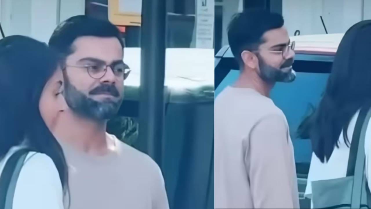 यावेळी रस्त्यावर गाडीच्या शेजारी उभे राहून कोणासोबत तरी गप्पा मारताना विराट आणि अनुष्का शर्मा हे दोघे दिसत आहेत.