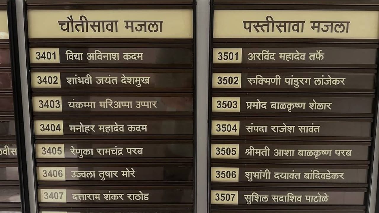 यात त्यांनी काही फोटो शेअर केले होते. या फोटोंमध्ये ४० मजल्यांचे टॉवर आणि मुंबईच्या समुद्राचे विहंगम दृश्य पाहायला मिळत होते. विशेष म्हणजे इमारतींच्या नेमप्लेटवर सर्व नावे मराठीमध्ये लिहिलेली पाहायला मिळत आहेत.