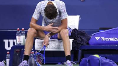 US Open स्पर्धेत राडा! पंचासोबत वाद आणि तळपायाची आग मस्तकात जाताच रॅकेट तोडून टाकलं Watch Video