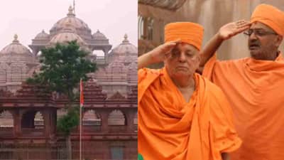 दिल्लीच्या स्वामीनारायण अक्षरधाममध्ये ध्वजारोहन, स्वातंत्र्यदिन उत्साहात साजरा!