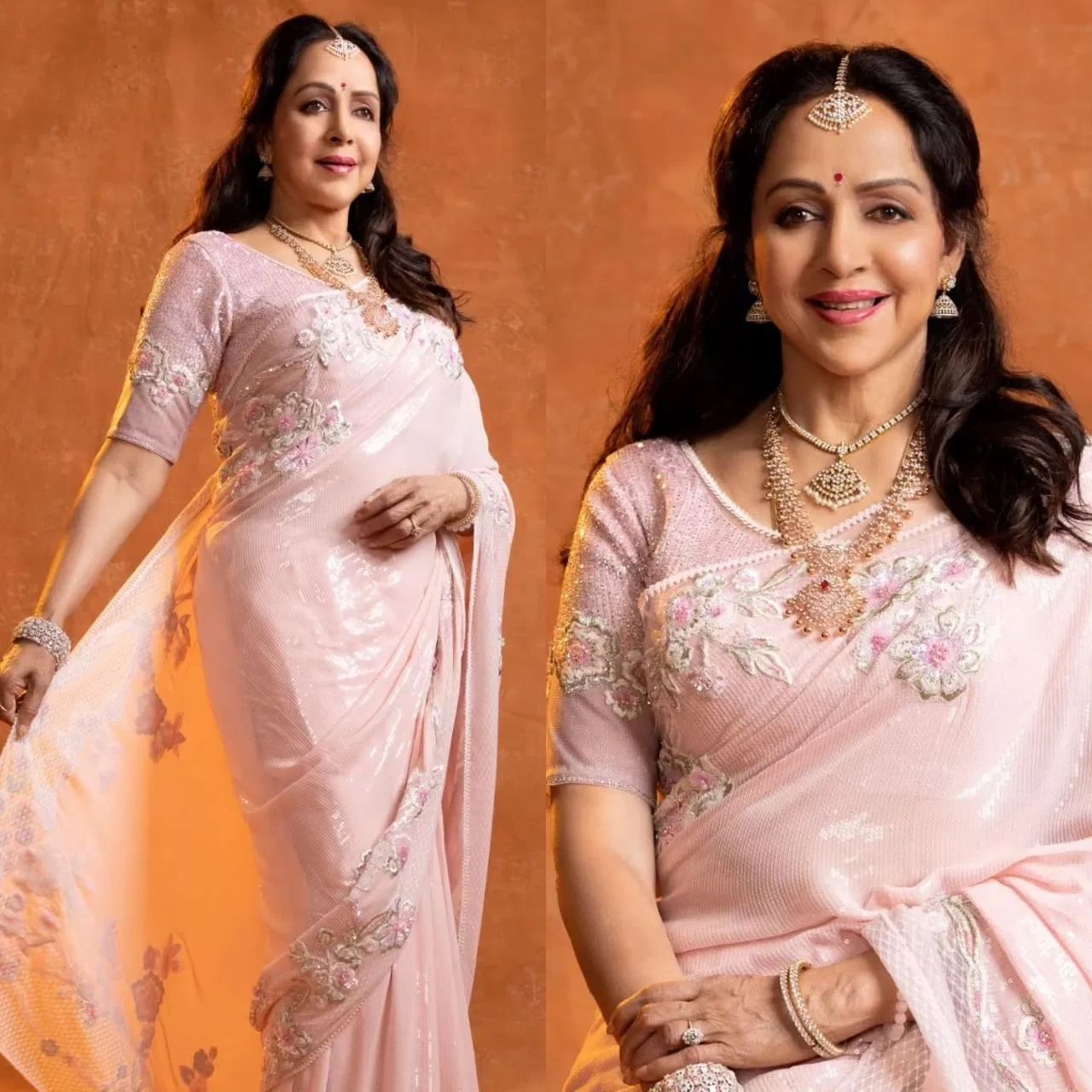 सिंपल साड्या नेसून तुम्ही त्यावर ज्वेलरी देखील घालू शकता... हेमा मालिनी यांनी ज्या प्रकारच्या साड्या नेसल्या आहेत, त्या तुम्हाला सहज बाजारात उपलब्ध होतील...  अनेक महिला हेमा मालिनी यांची स्टाईल  फॉलो करतात....  