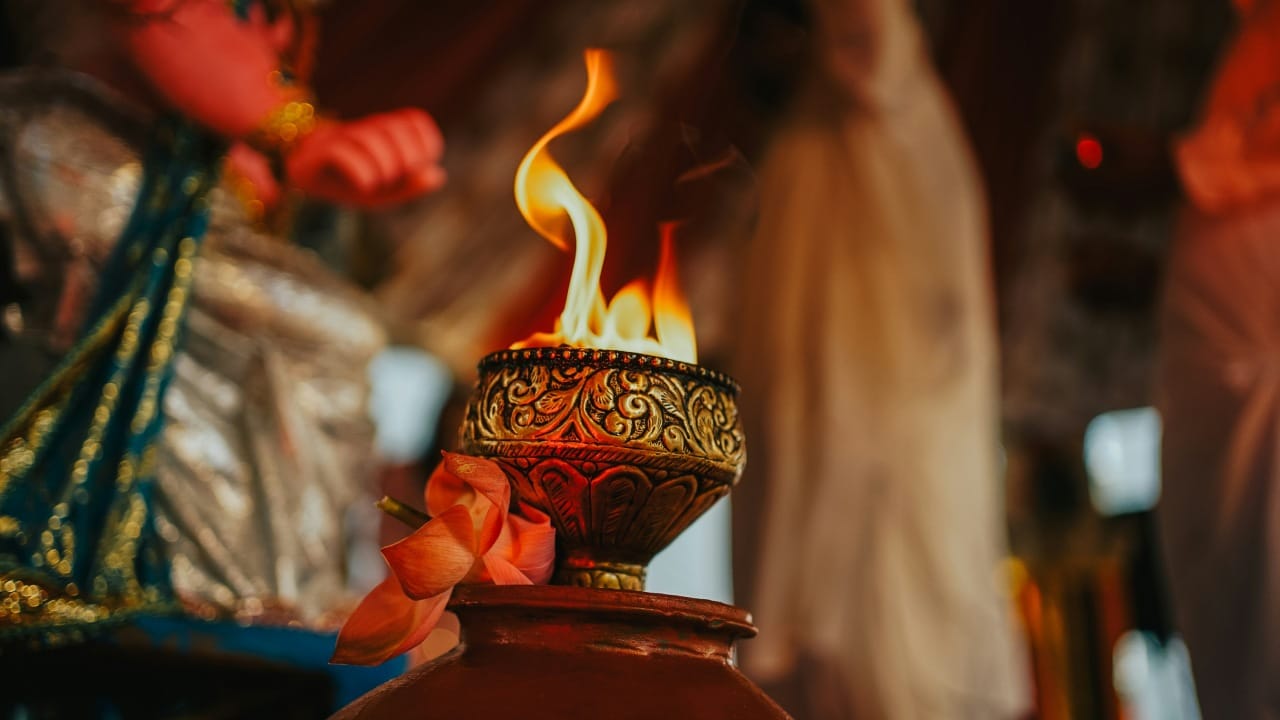 पौराणिक कथांनुसार, स्वाहा देवी ही अग्निदेवांची पत्नी आहे. 'स्वाहा' या शब्दाची व्युत्पत्ती 'सु' आणि 'आहा' या दोन संस्कृत शब्दांवरून झाली आहे. 'सु' म्हणजे 'योग्यप्रकारे' किंवा 'चांगल्या प्रकारे' आणि 'आहा' म्हणजे 'पोचणे'. अशा प्रकारे, 'स्वाहा'चा शाब्दिक अर्थ 'योग्य प्रकारे पोचवलेले' असा होतो.