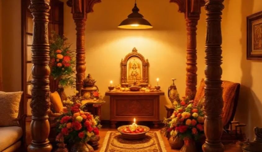 देवघरातील जमीन कधीच उघडी ठेवू नये असे म्हटले जाते. त्यामुळेच देवघरातील  फरशीवर लोक लाल रंगाचे कापड अंथरतात. त्यामुळे देवघरात लाल रंगाचे कापड वापरणे किती योग्य आहे? हे जाणून घेऊ या...