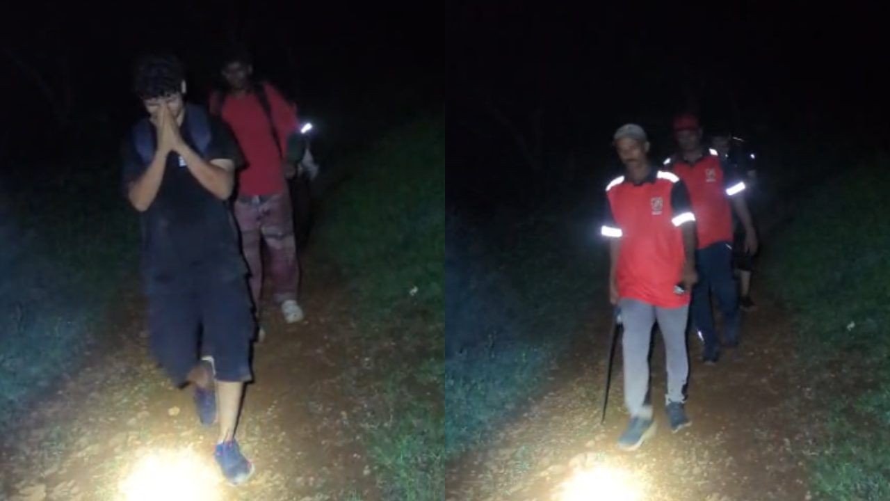 माहुली गडावर ट्रेकिंगसाठी गेलेल्या दोन तरुणांना दिशा चुकल्यामुळे गडावरच अडकून पडावे लागले होते. सध्या पावसाळी वातावरण असल्याने तसेच अंधार असल्याने ते दोघेही तिथेच अडकले होते.