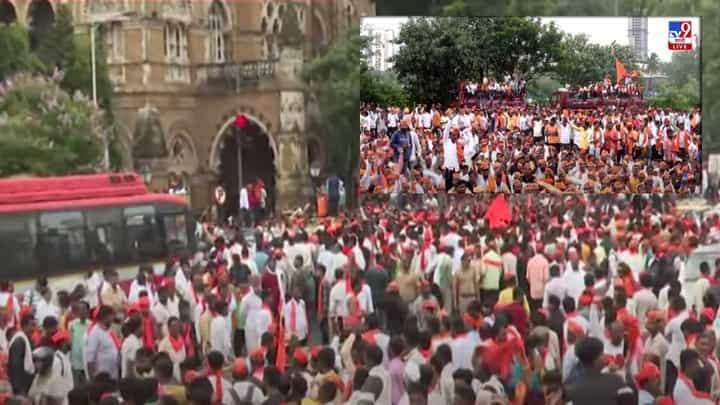 Maratha Reservation Rally : जिथं नजर जाईल तिथं भगवा, मुंबई गाठा... जरांगेंच्या आवाहनानंतर मराठा आंदोलकांची तोबा गर्दी अन्.. Maratha Reservation Rally : जिथं नजर जाईल तिथं भगवा, मुंबई गाठा... जरांगेंच्या आवाहनानंतर मराठा आंदोलकांची तोबा गर्दी अन्..