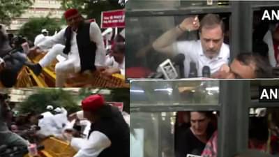 INDIA Alliance Protest : संसद भवनाबाहेरच जंतरमंतर... अनेक खासदार पोलिसांच्या ताब्यात; आंदोलन करत असतानाच महिला खासदाराची प्रकृती बिघडली