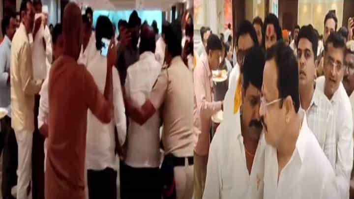 Nashik : शिंदेंच्या बैठकीत शरद पवारांच्या राष्ट्रवादीचा नेता? नाशिकमधल्या तुफान राड्याचा VIDEO व्हायरल Nashik : शिंदेंच्या बैठकीत शरद पवारांच्या राष्ट्रवादीचा नेता? नाशिकमधल्या तुफान राड्याचा VIDEO व्हायरल