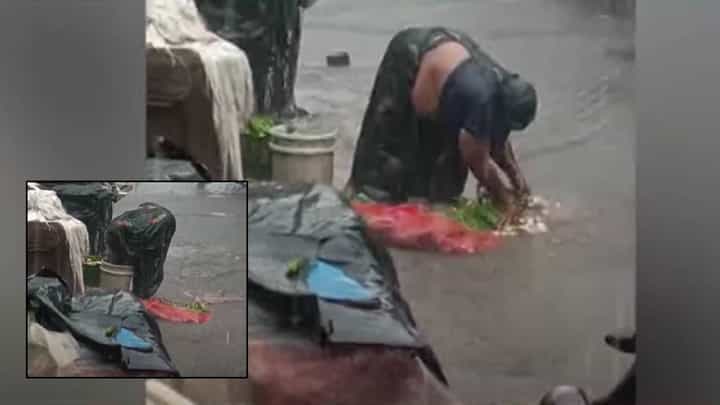 Mumbai Rain : ईईईईई... गटाराच्या पाण्यात धुतल्या भाज्या अन्... पुढे बघा काय केलं? भाजी विक्रेत्या महिलेचा VIDEO व्हायरल Mumbai Rain : ईईईईई... गटाराच्या पाण्यात धुतल्या भाज्या अन्... पुढे बघा काय केलं? भाजी विक्रेत्या महिलेचा VIDEO व्हायरल