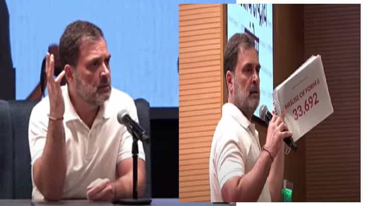 Rahul Gandhi : 70 वर्षांची महिला फर्स्ट टाईम व्होटर अन् एकाच घरात तब्बल 80 मतदार, राहुल गांधींकडून पुराव्यांसह पोलखोल Rahul Gandhi : 70 वर्षांची महिला फर्स्ट टाईम व्होटर अन् एकाच घरात तब्बल 80 मतदार, राहुल गांधींकडून पुराव्यांसह पोलखोल