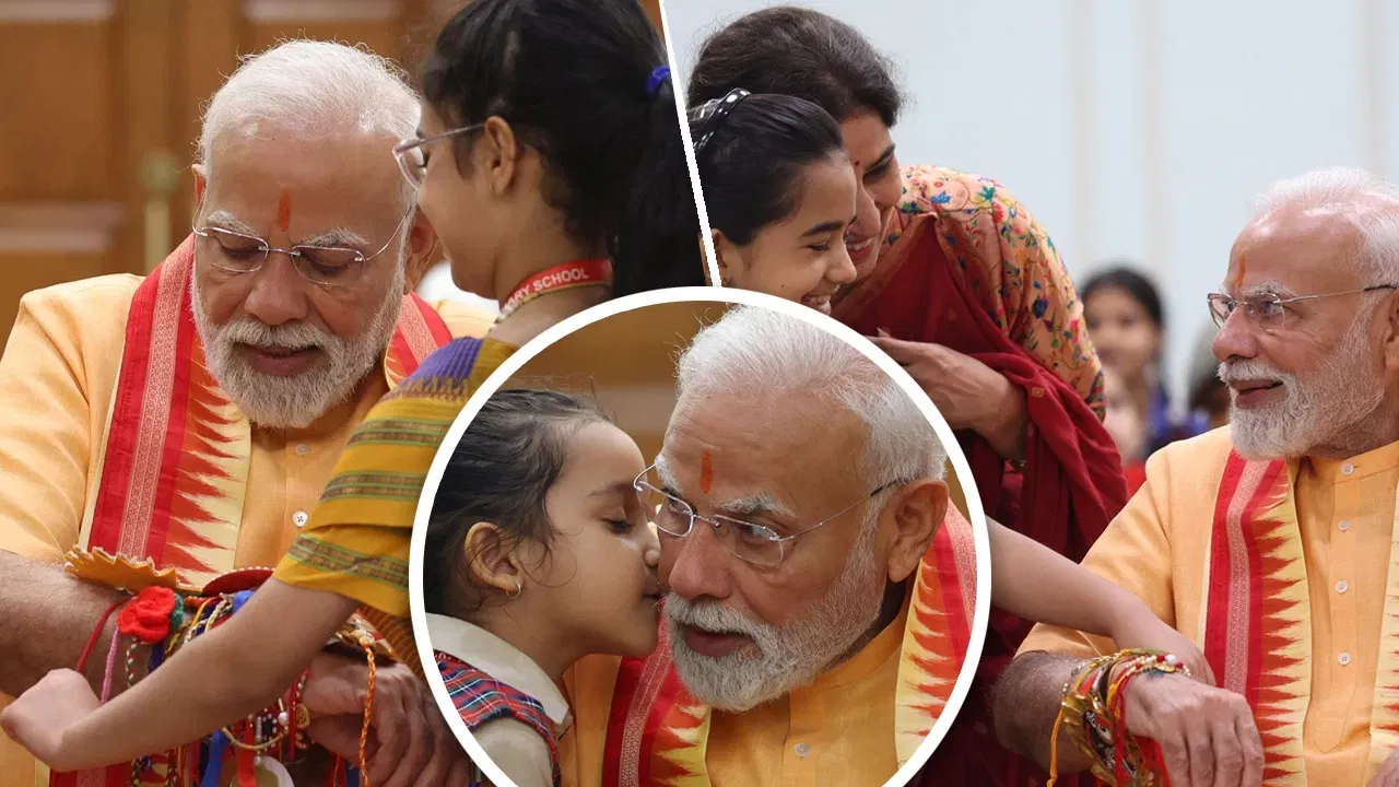 आज संपूर्ण देशात रक्षाबंधन हा सण मोठ्या थाटामाटात साजरा केला जात आहे. या सणाच्यादिवशी बहिण भावाला राखी बांधते आणि भाऊ बहिणीचे रक्षण करण्याचे वचन देतो. आज, पंतप्रधान नरेंद्र मोदी यांनी देखील हा सण आनंदाने साजरा केला आहे.