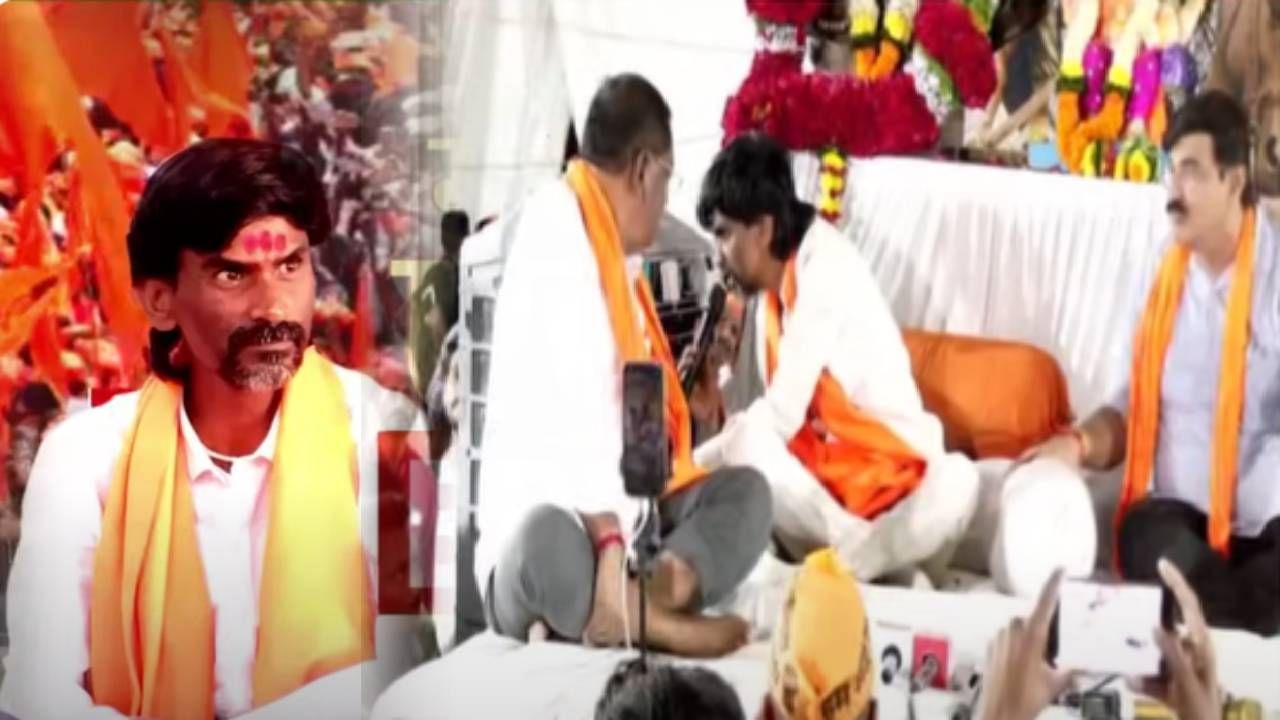 Maratha Reservation Rally : जरांगे पाटील काही मागे हटेना... भाजपचा पहिला नेता आंदोलनस्थळी भेटीला, दिलं मोठं आश्वासन