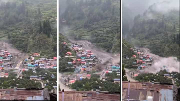 Uttarkashi Cloud Burst Video: उत्तरकाशीत मोठी ढगफुटी, घरांसह माणसं गेली वाहून; बघा धडकी भरवणारा VIDEO Uttarkashi Cloud Burst Video: उत्तरकाशीत मोठी ढगफुटी, घरांसह माणसं गेली वाहून; बघा धडकी भरवणारा VIDEO