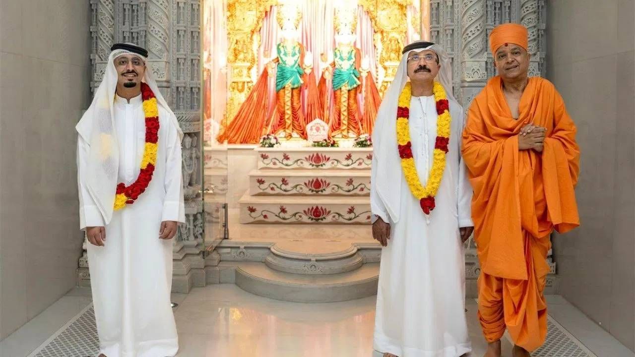 अबुधाबीतील BAPS मंदिराला भेट, सुलतान अहमद बिन सुलायम भावविभोर