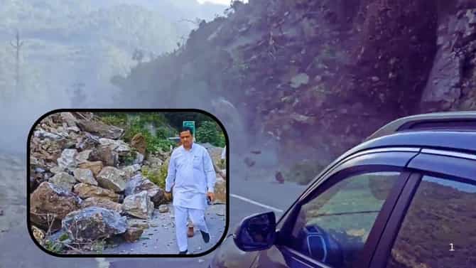 Video : डोळ्यांसमोर धाडधाड कोसळला डोंगर, थोडक्यात वाचला खासदाराचा जीव ! शेअर केला थरारक अनुभव