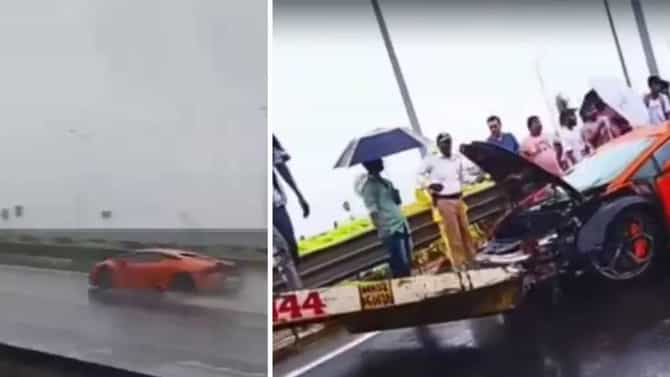 Video: करोडोची लॅम्बोर्गिनी एका क्षणात...कोस्टल रोडवर भीषण अपघाताचा थरार! आत बसलेल्या माणसाचं काय झालं?