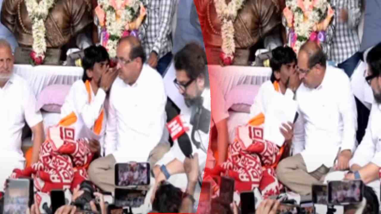 आझाद मैदानावरील जल्लोषात जरांगे-विखे पाटलांची सिक्रेट चर्चा, जरांगेंनी हळू आवाजात नेमकं काय सांगितलं?