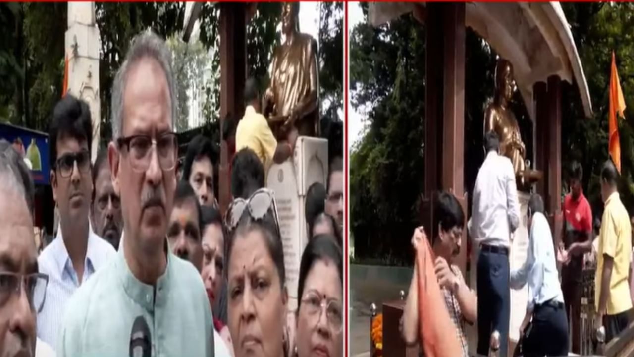 या घटनेनंतर ठाकरे गटाचे खासदार अनिल देसाई यांनी तीव्र शब्दात निषेध व्यक्त केला. "हे कृत्य करणाऱ्या व्यक्तींना कोणतेही संस्कार नाहीत. पोलीस या विकृत प्रवृत्तीचा शोध घेत आहेत. सरकार अशा घटना रोखण्यात अपयशी ठरत आहे," असे ते म्हणाले.