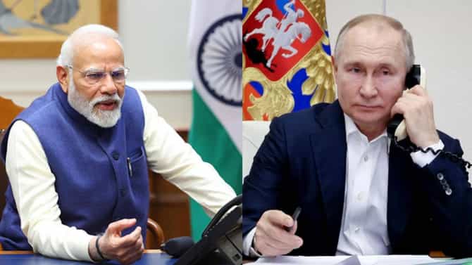 टॅरिफच्या तणावात मोठी खळबळ, पंतप्रधान नरेंद्र मोदींचा थेट पुतिन यांना फोन, नाटो देशाच्या..