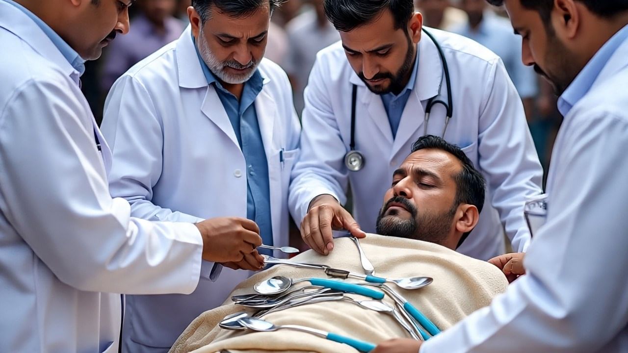 पोट आहे की गोदाम, ४० वर्षांच्या पुरुषाच्या पोटातून डॉक्टरांनी काढले २९ चमचे,१९ टुथब्रश आणि २ पेन पोट आहे की गोदाम, ४० वर्षांच्या पुरुषाच्या पोटातून डॉक्टरांनी काढले २९ चमचे,१९ टुथब्रश आणि २ पेन