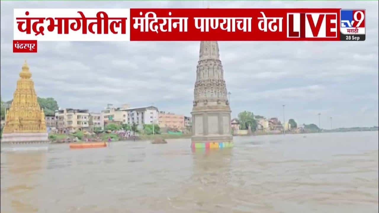 Pandharpur Rain : चंद्रभागेच्या पुरामुळे पंढरपूरातील मंदिरं पाण्याखाली... नदीकाठच्या गावांना अलर्ट