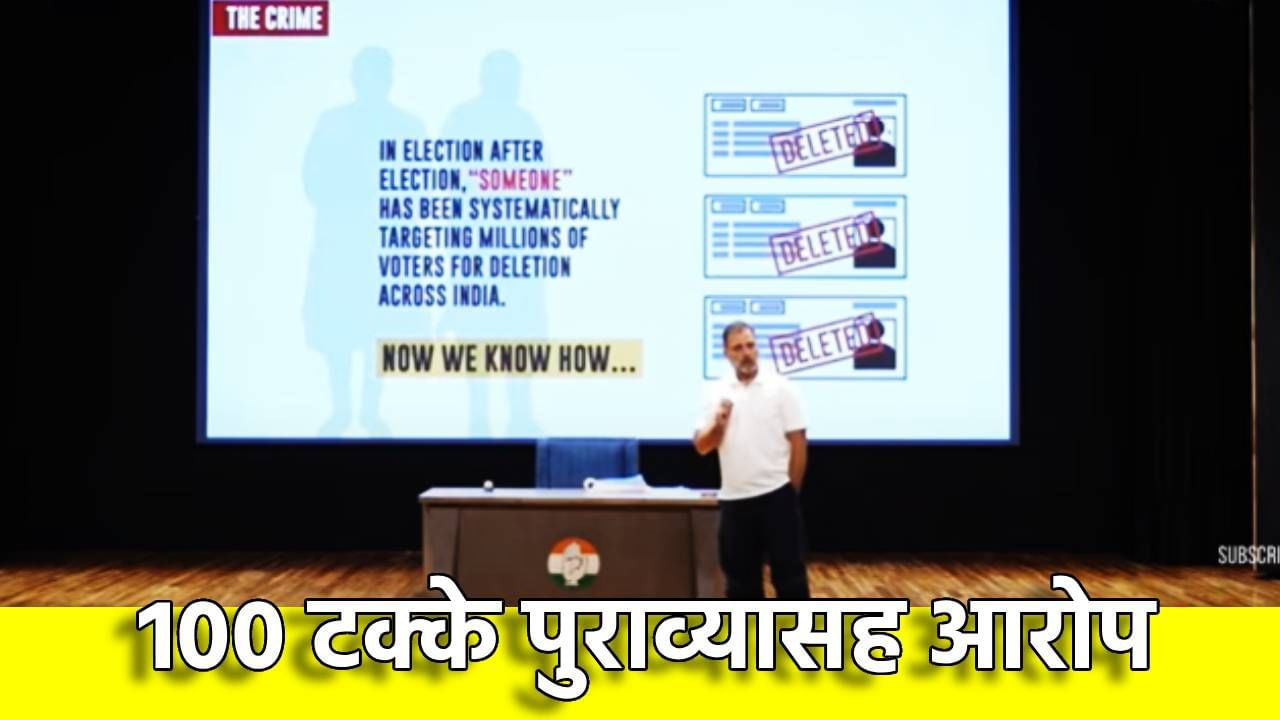 Rahul Gandhi LIVE : राहुल गांधींचा हायड्रोजन बॉम्ब, निवडणूक आयोगावर तो मोठा आरोप काय?