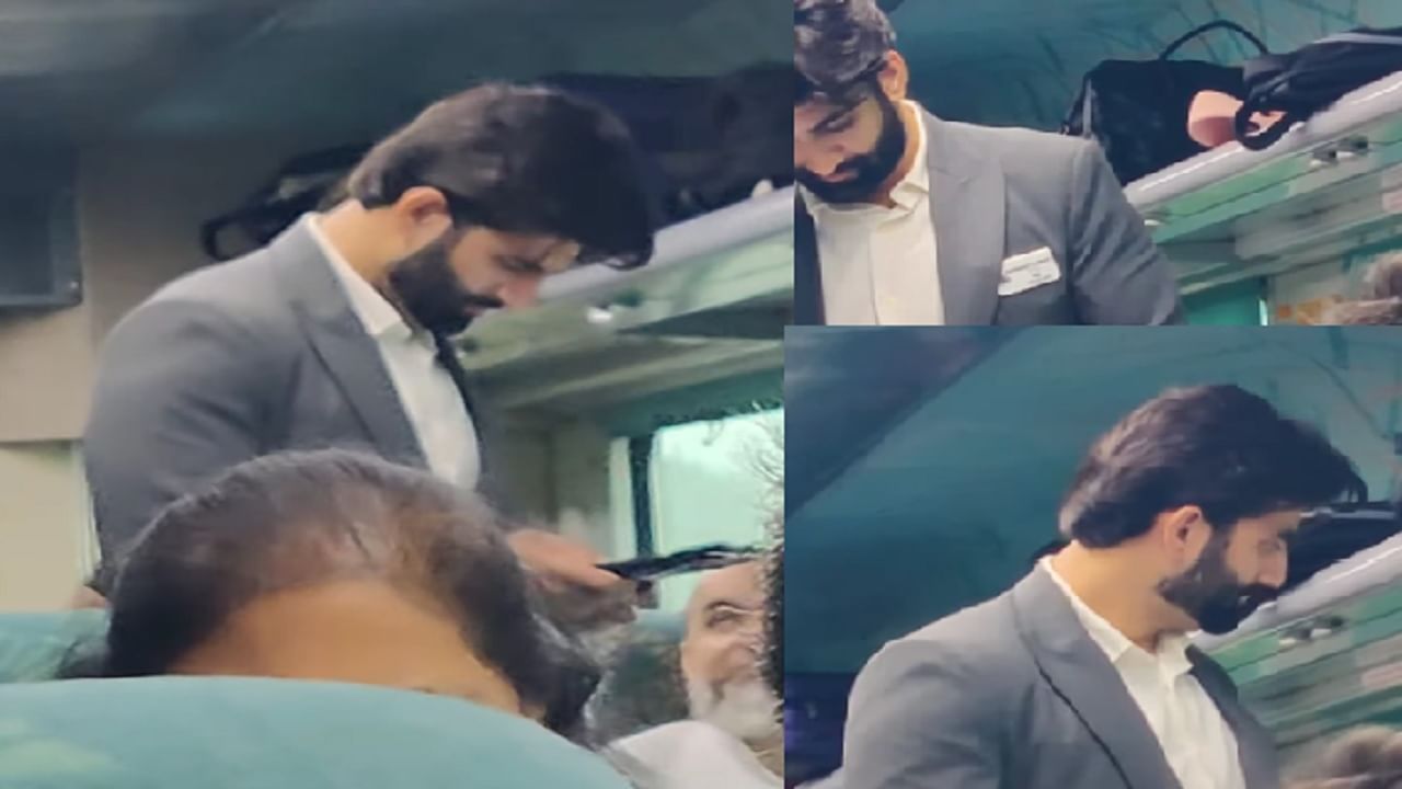 शताब्दी एक्सप्रेसमधला तो टीसी इतका हँडसम की सलामन, शाहरूखही फेल; तो येताच सगळे बघत राहतात, व्हिडीओ व्हायरल