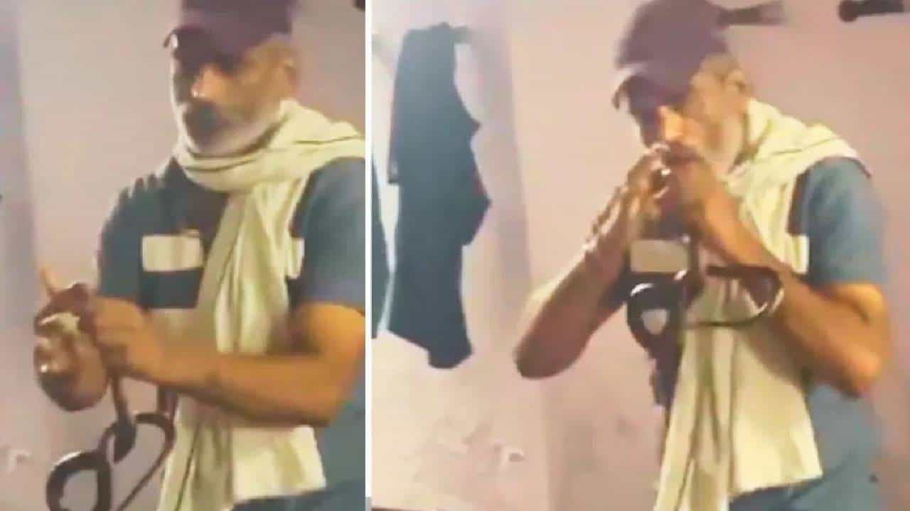 Viral Video : फाजील धाडसाने घात केला! नाग पाहताच पोलीस जवळ गेला, केलं असं काही की जीवच...