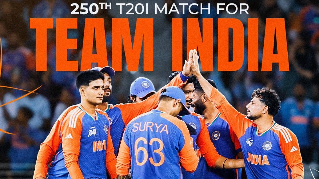 भारतीय संघ टी20 आंतरराष्ट्रीय क्रिकेटमधील 250 वा सामना ओमानविरुद्ध खेळत आहे. 250 किंवा त्याहून अधिक टी20० सामने खेळणारा भारत हा दुसरा संघ बनला आहे. पाकिस्तानने आतापर्यंत एकूण 275 टी20 सामने खेळले आहेत. (Photo_ BCCI) 