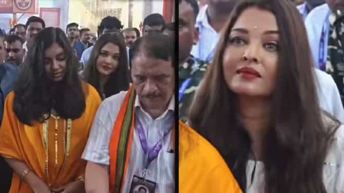 आराध्याला काय झालंय अशी विचित्र..., गणपतीच्या दर्शनासाठी गेलेल्या आराध्याची चाहत्यांना चिंता, व्हिडीओ व्हायरल