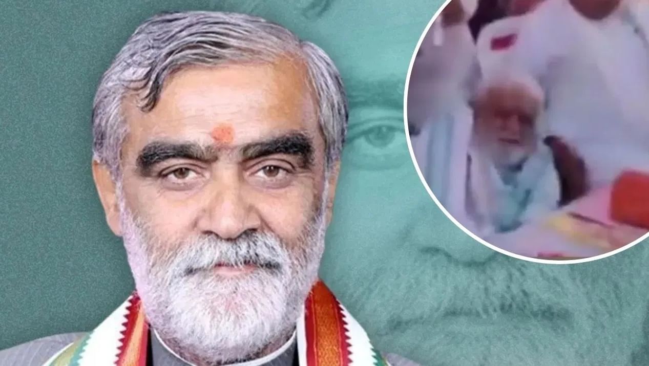 कुणी तरी खुर्ची ओढली... माजी केंद्रीय मंत्री स्टेजवर जोरात आदळले, Video व्हायरल