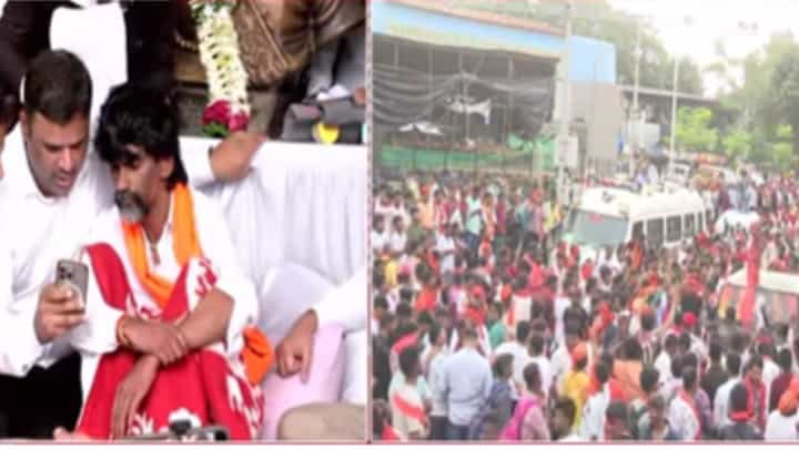 पाच दिवसांपासून सुरू असलेल्या लढ्याला यश! आझाद मैदानावर आंदोलकांचा जल्लोष पाच दिवसांपासून सुरू असलेल्या लढ्याला यश! आझाद मैदानावर आंदोलकांचा जल्लोष
